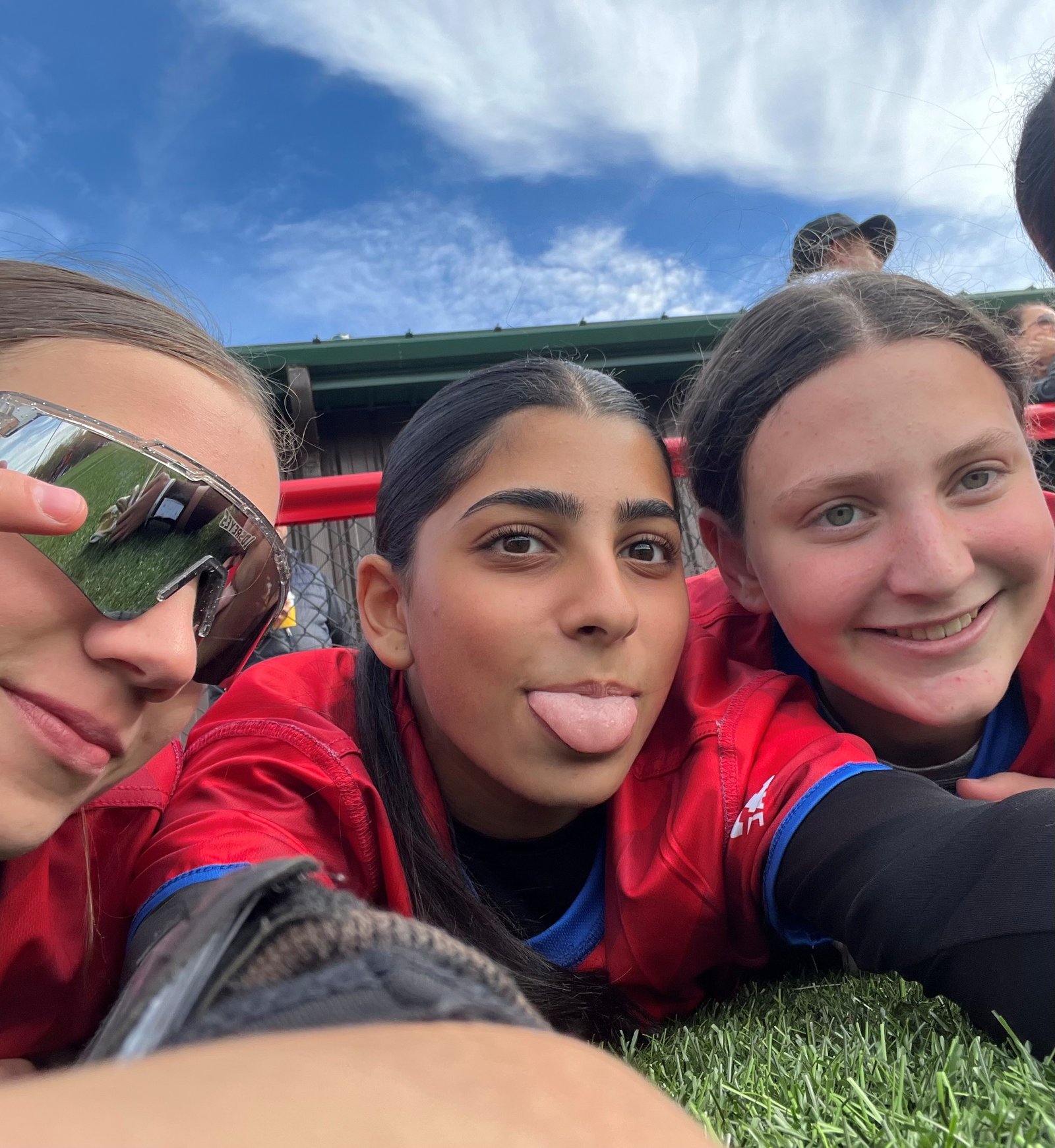 Teammates Sideline Selfie